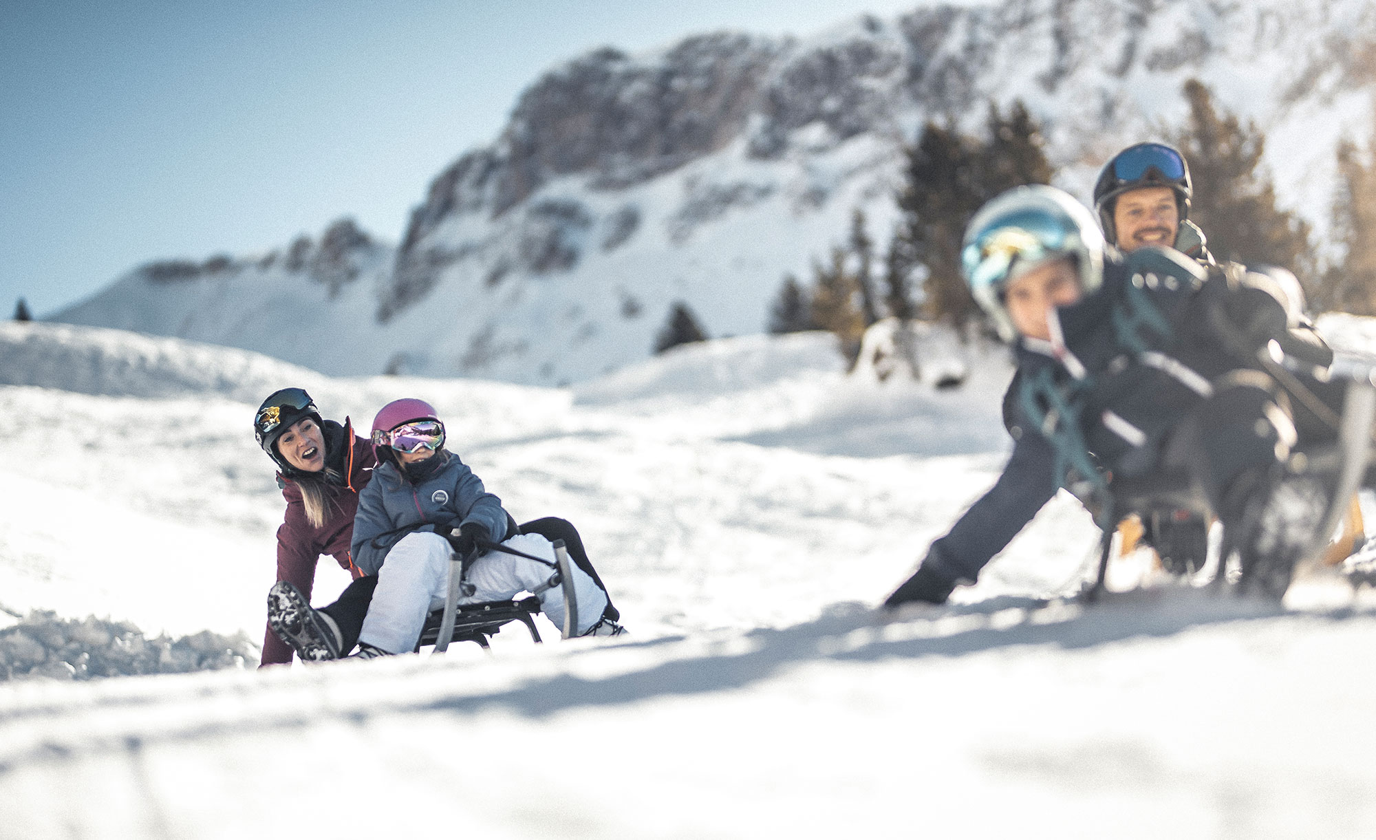 Winterspaß-Skigebiet-Seiser-Alm-Rodeln-Schneeschuhwandern